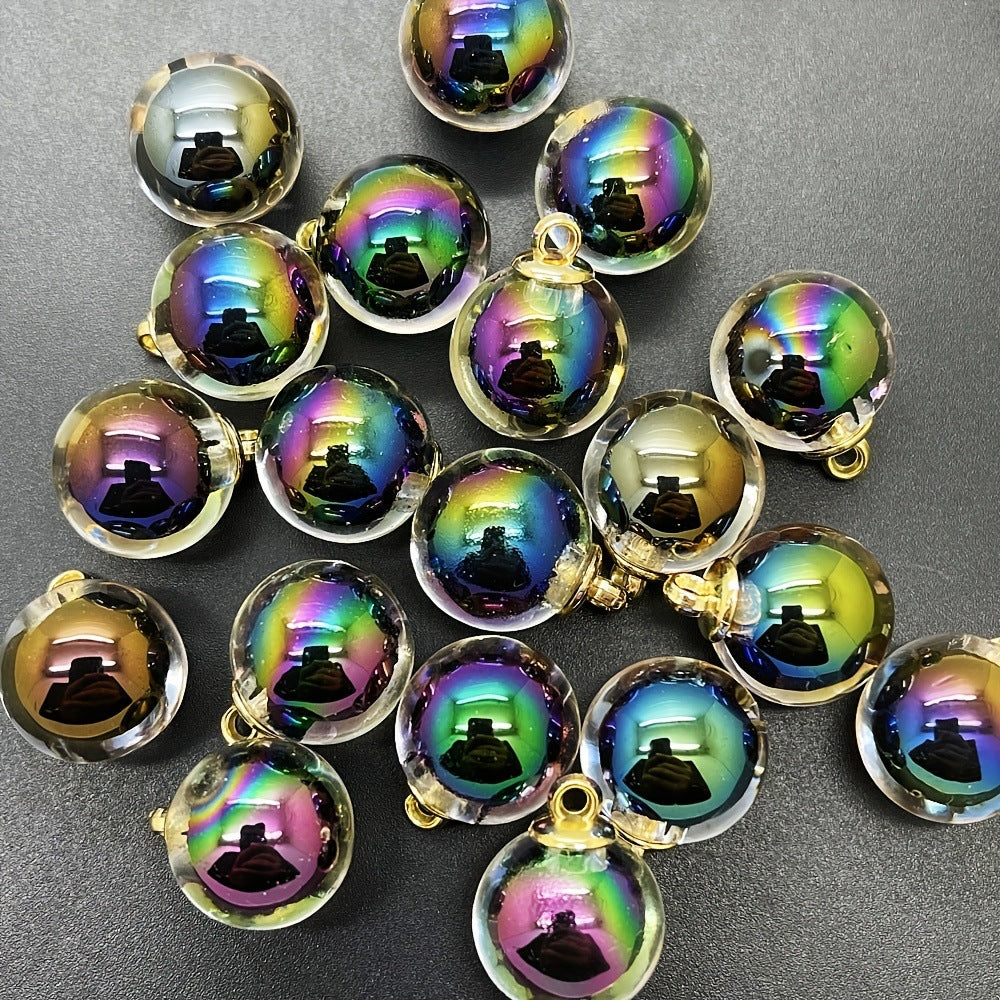 Wholesale 10pcs Spot 16mm AB color beads medium beads pendant round beads earrings DIY pendant bracelet crafts decorative buckle