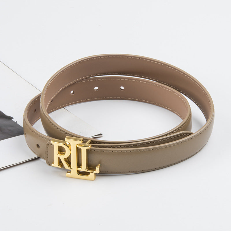 Wholesale Letter genuine leather women' s belt cowhide belt