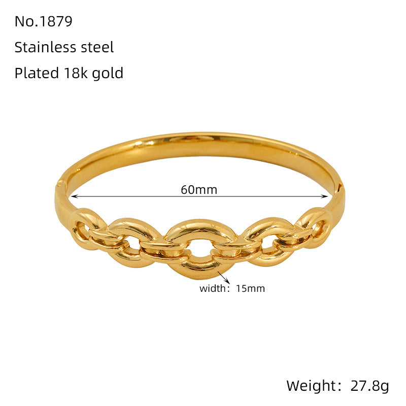 Wholesale Electroplating non-fading titanium steel bracelet buckle bracelet