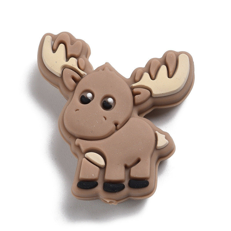 Wholesale 10pcs Colorful Cute Cartoon Animal Geometry Focal Beads