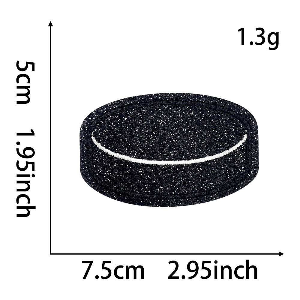 Wholesale Embroidered Sports Ball Patches Red White Athlete Design Adhesive DIY Applique For Coats Trendy Decorative Craft