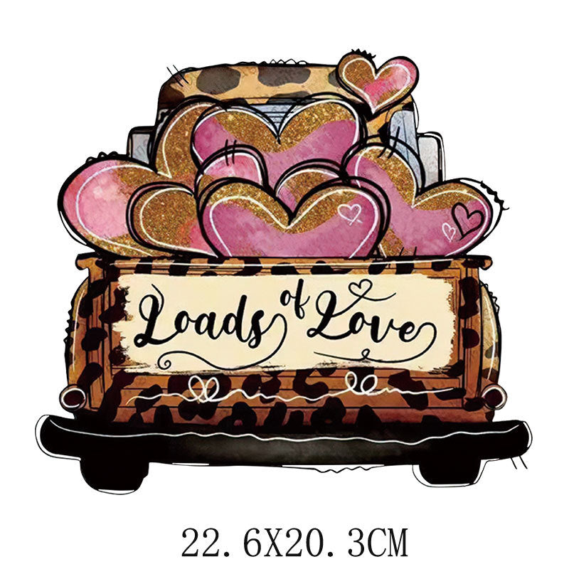 Wholesale Pink Valentine' s Day Pattern UV DTF Ready to Press Transfers Wrap