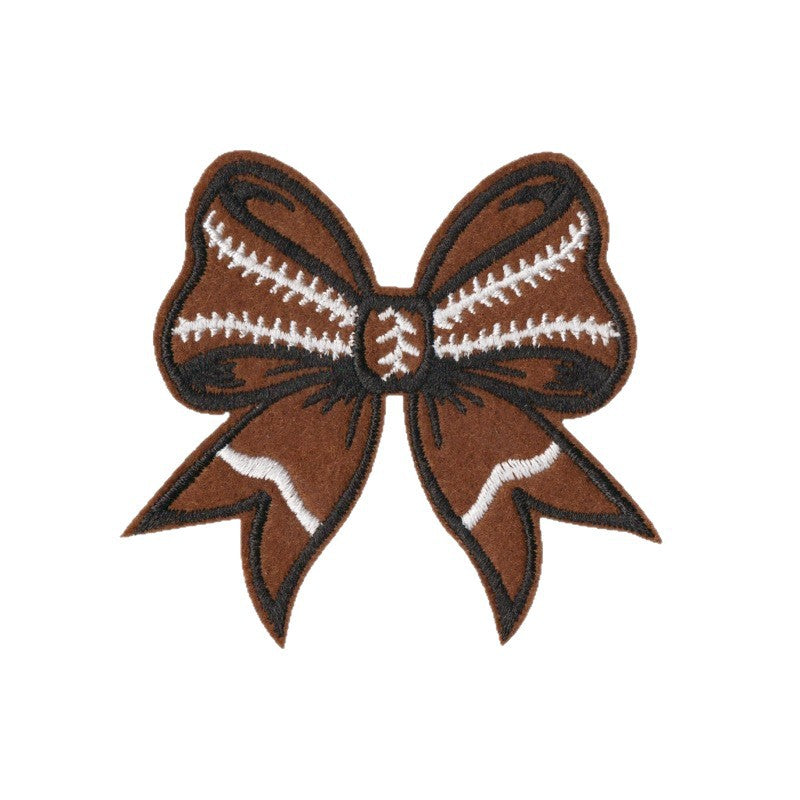 Wholesale Stylish Leopard Bow Embroidery Patches Iron On DIY Accessory Set Of 9 For Clothing Bags Decor
