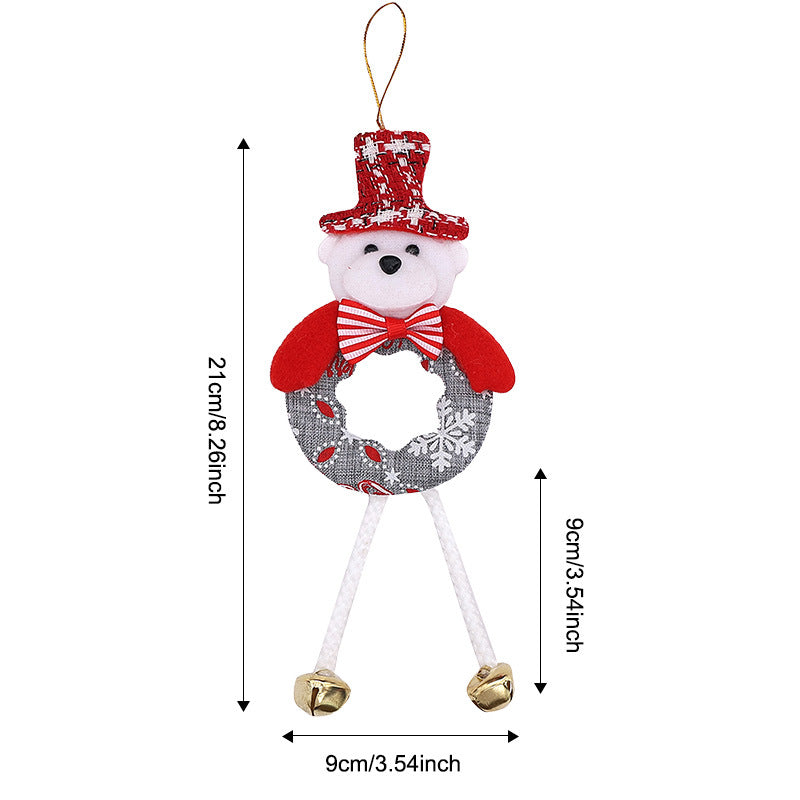 Wholesale Christmas tree ornaments  snowman  cartoon reindeer  bell ornaments