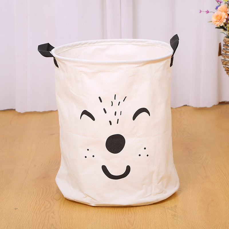 Wholesale Canvas Circular Foldable Dirty Clothes Basket