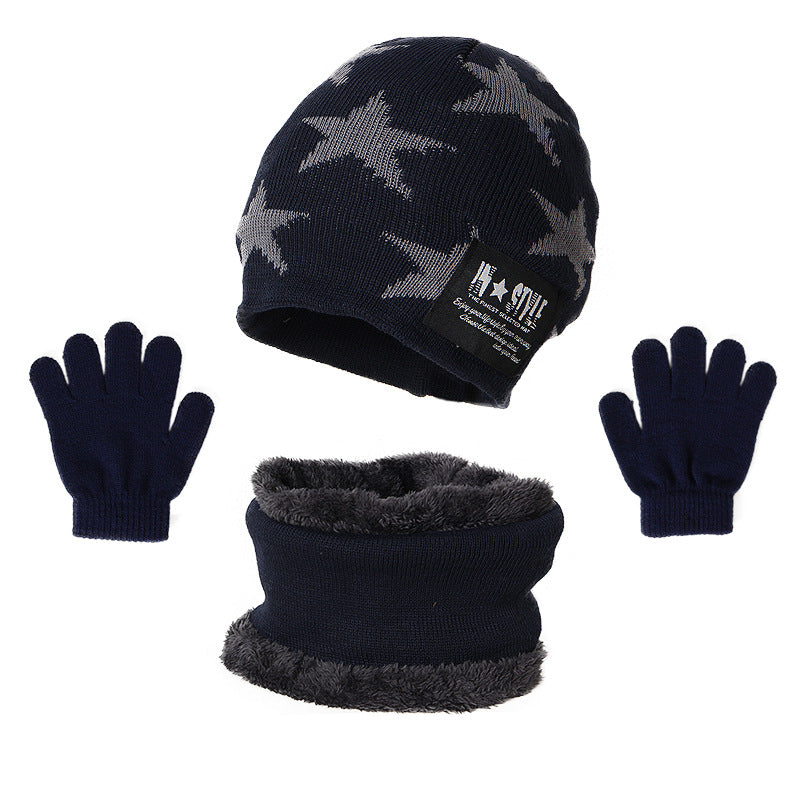 Wholesale Children's Velvet Hat, Scarf and Gloves Set