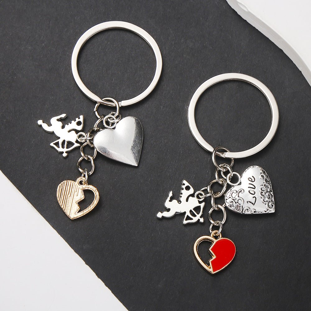 Wholesale Valentine' s Day Series Angel Love LOVE Metal Keychain