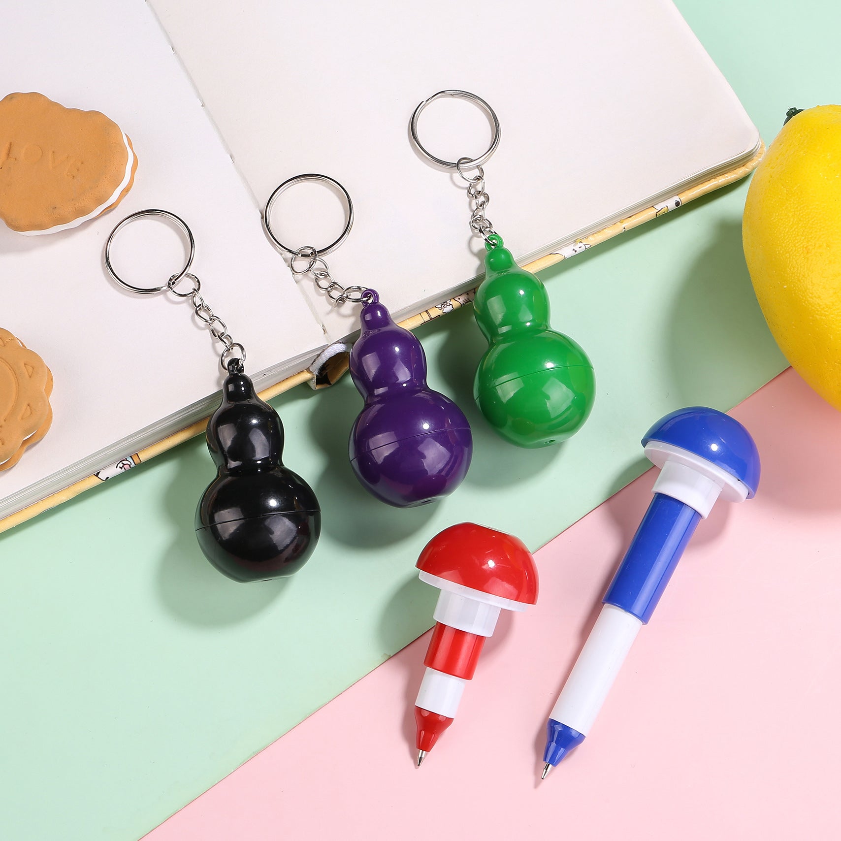 Wholesale Plastic Random Color Treasure Gourd Made Telescopic Ballpoint Pen