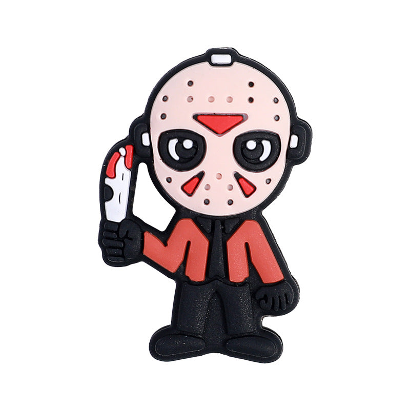 Wholesale  20pcs Halloween silicone beads new dark series loose beads diy bracelet necklace accessories cartoon silicone beads