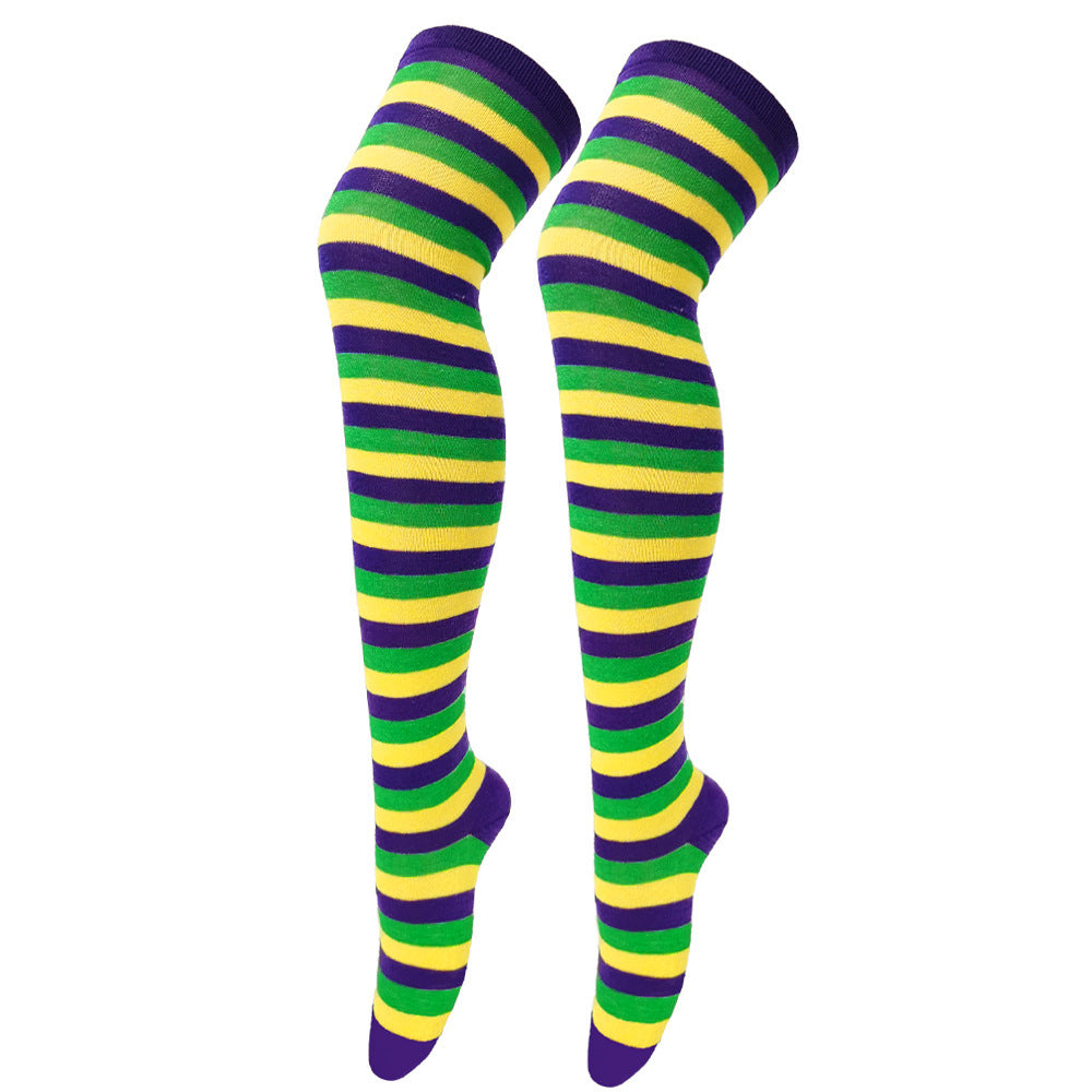 Wholesale Halloween Zebra Over-the-Knee Striped Socks