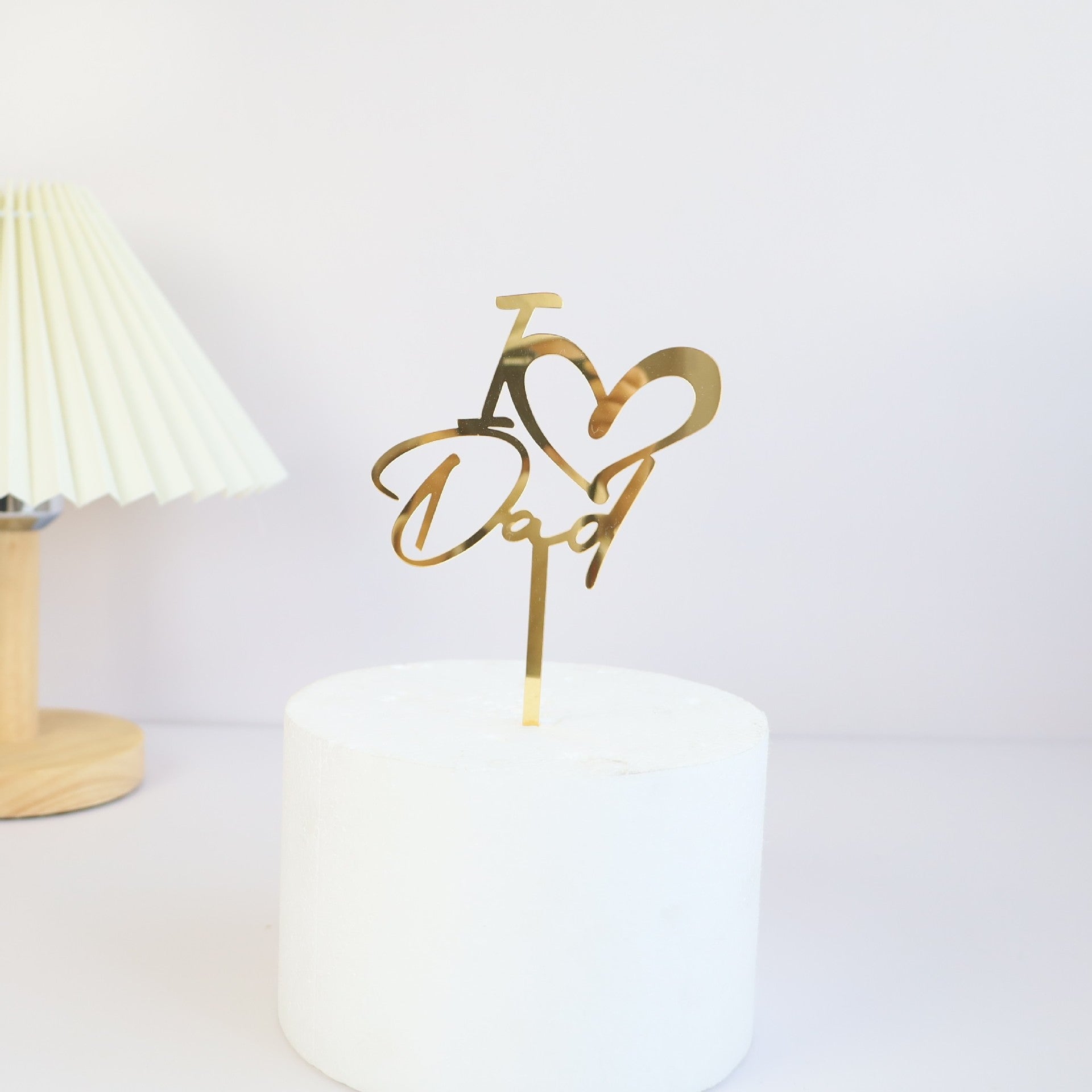 Wholesale 10PCS/PACK Father's Day Happy Acrylic Cake Card Decoration