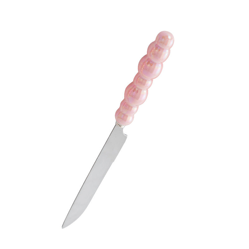 Wholesale Ceramic Pearl Handle Stainless Steel Knives, Forks, and Spoons