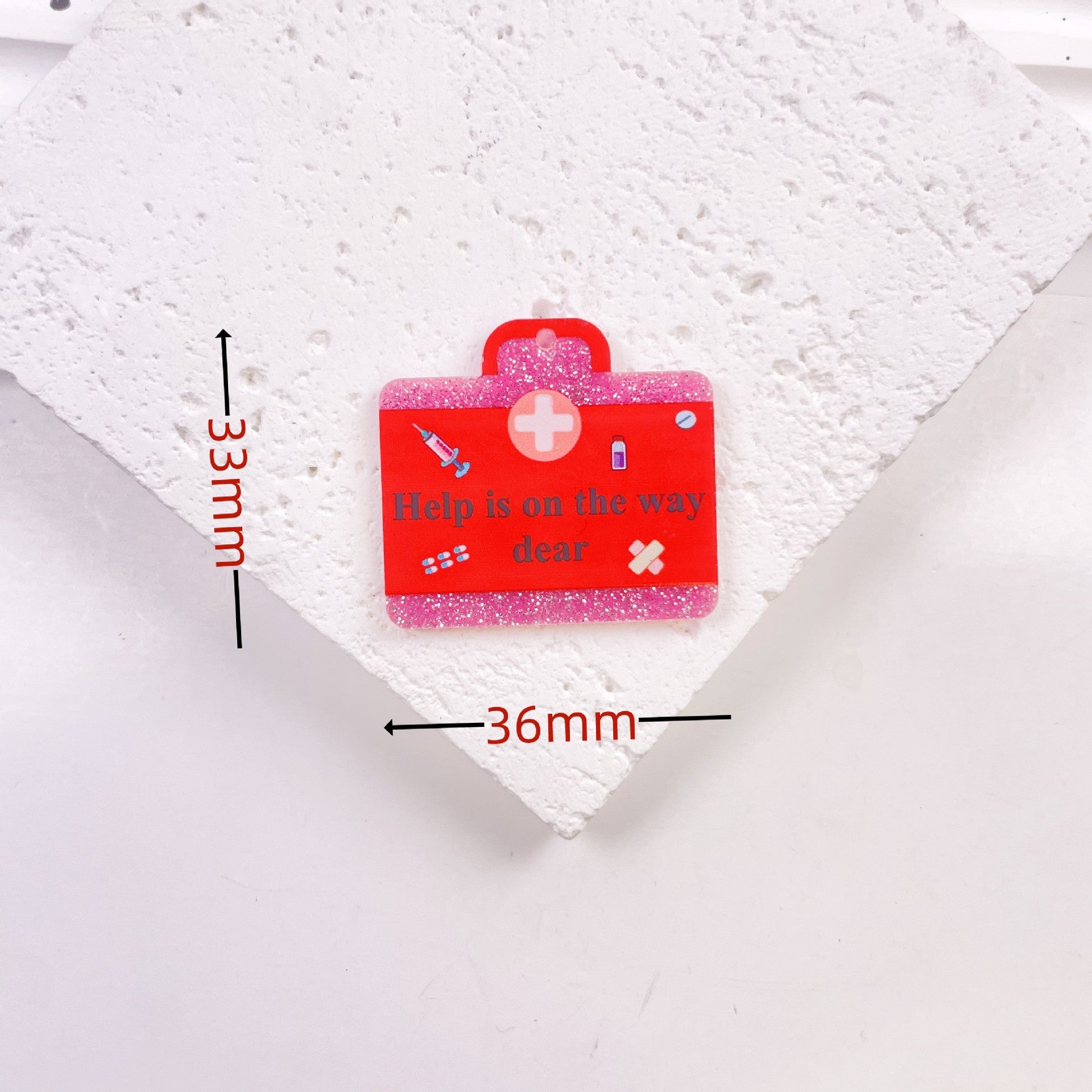 Wholesale 10pcs Glitter Acrylic Cartoon Organ Nurse Day Accessories