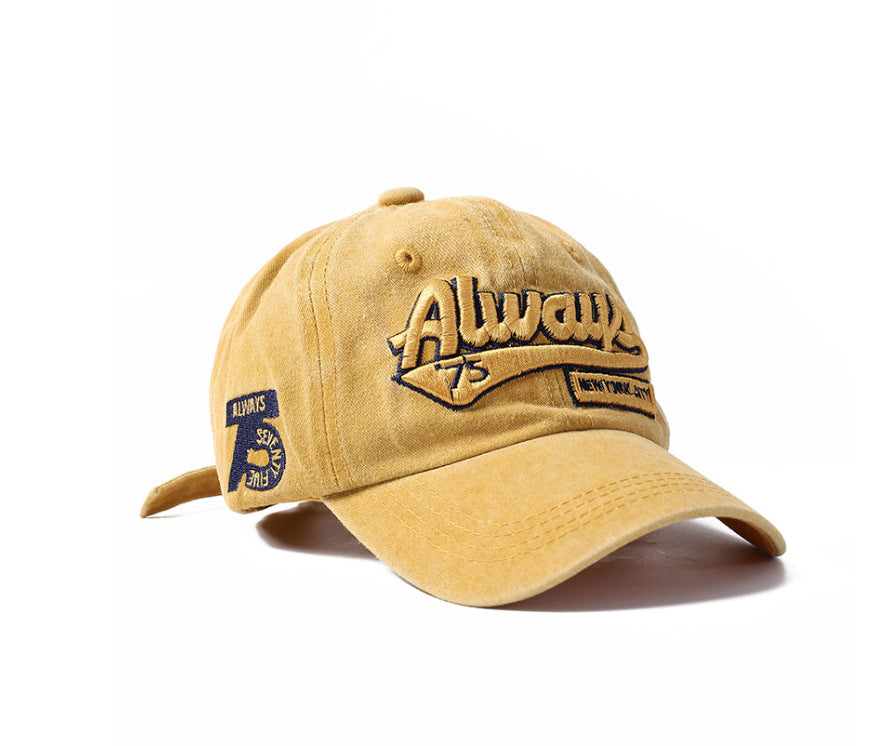 Wholesale Washed Distressed Letters Embroidered Outdoor Baseball Cap