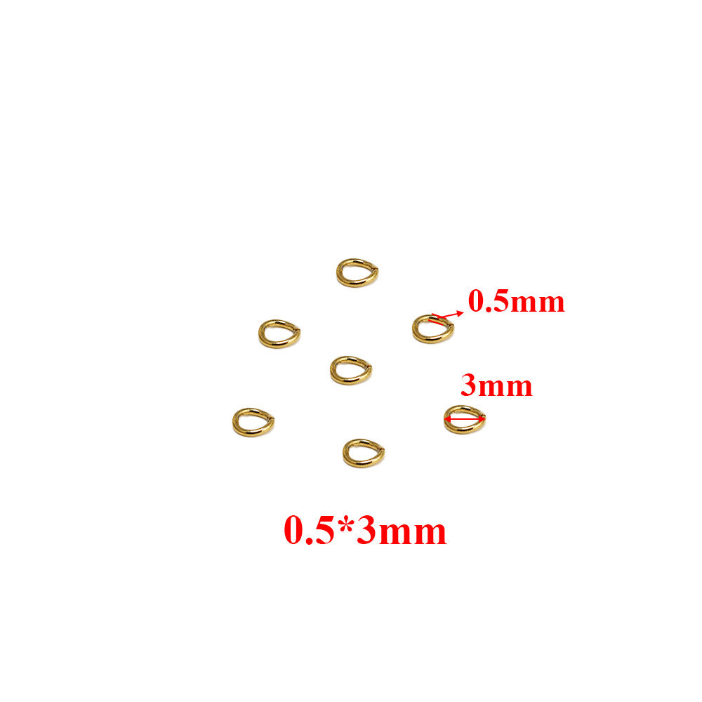 Wholesale 100PCS/PACK 18K Gold Vacuum Color Retention Stainless Steel Open Ring