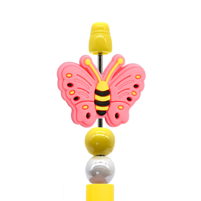 Wholesale Random 100pcs/pack  Cartoon Butterfly Flower Beads Focal Beads