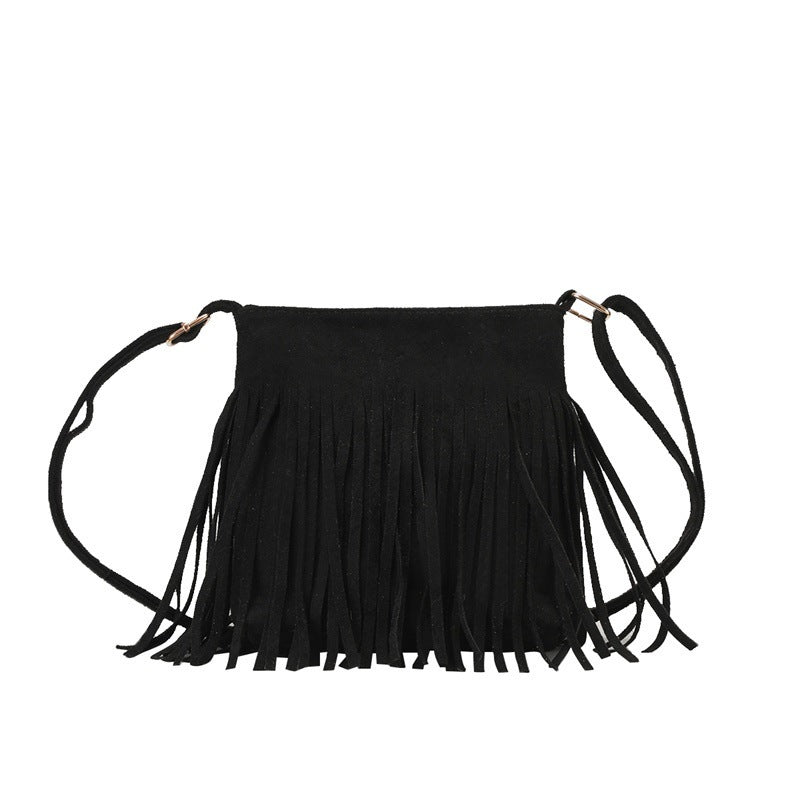 Wholesale PU Leopard Print Tassel Children's Shoulder Crossbody Bag