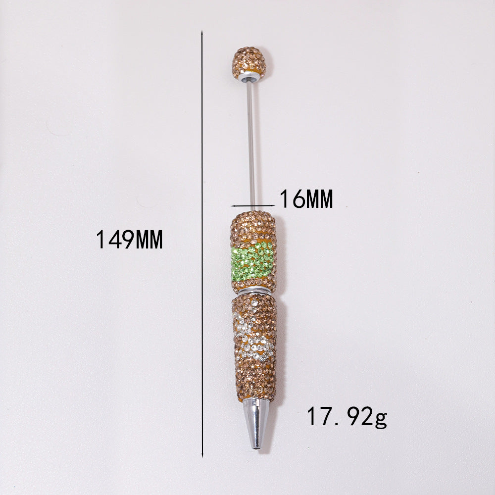 Wholesale 5pcs Tulip Full Diamond Heavy Soft y Ballpoint Fancy Beadable Pens