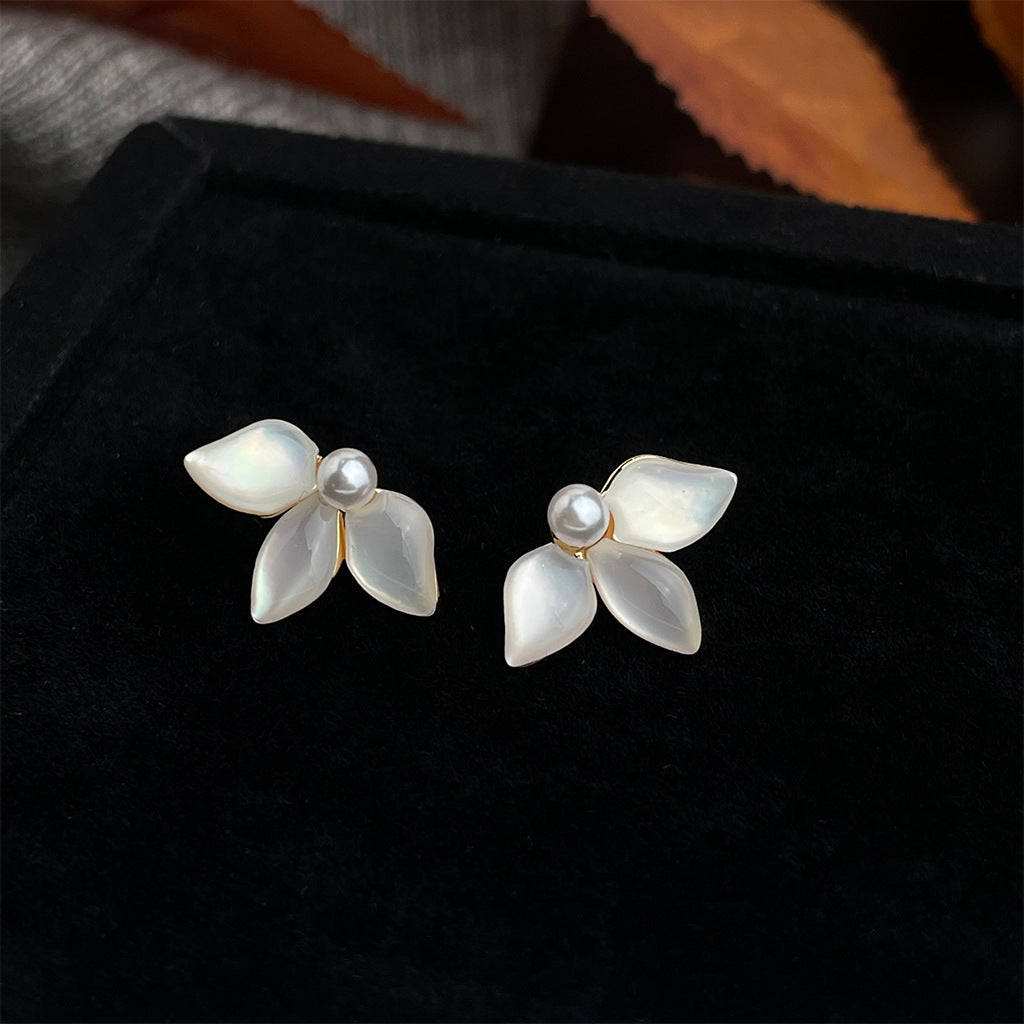 Wholesale Beimu flower shaped zircon butterfly earrings