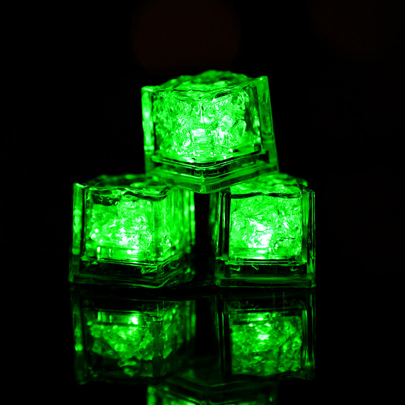 Wholesale Plastic Luminous Ice Cubes/colorful Touch Sensing Night Lights/LED Flashing Ice Cubes
