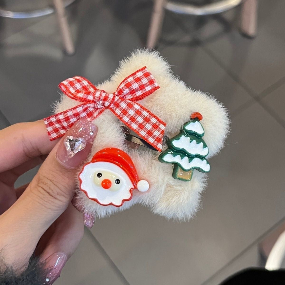 Wholesale Plush Christmas Star BB Hair Clip Sweet Girly Fashion Hair Accessory For Women Side Bangs