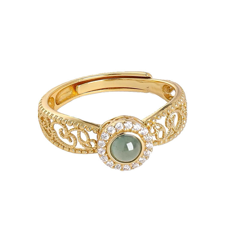 Wholesale Silver-plated Chalcedony Ring