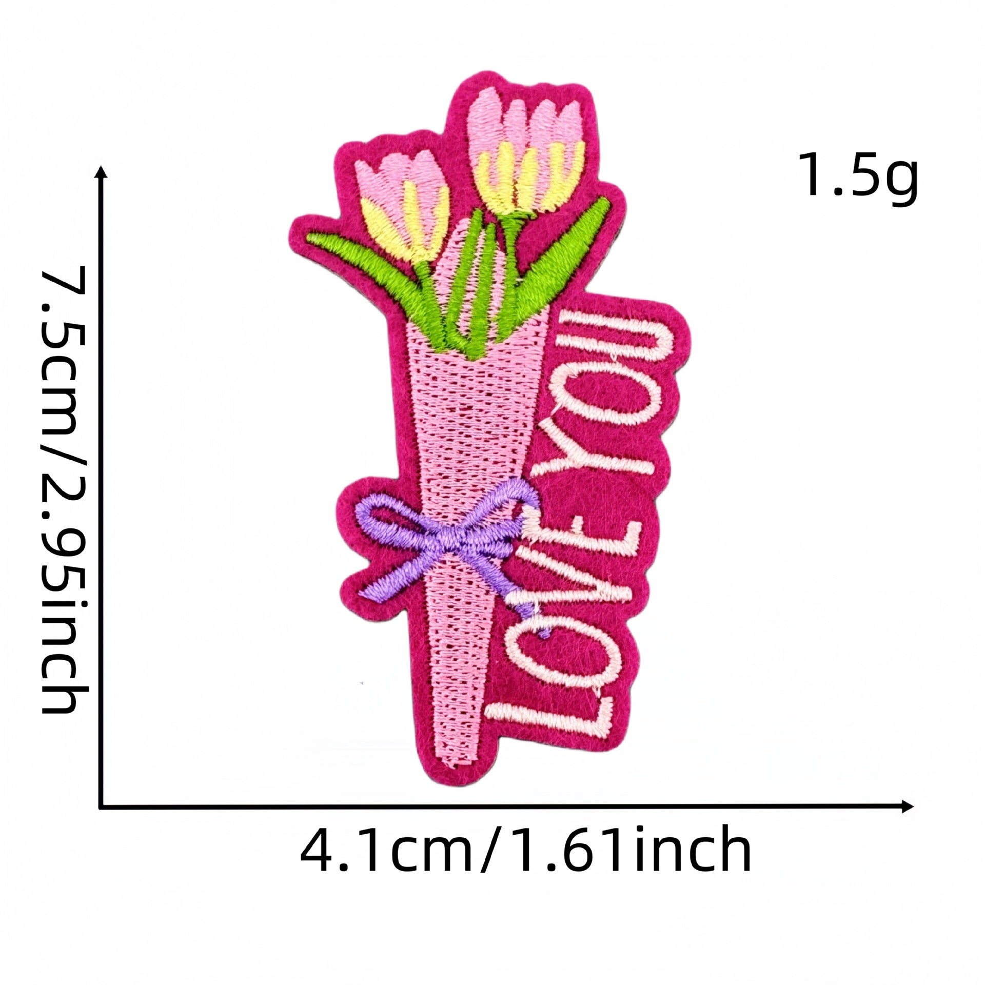 Wholesale Valentine' s Day Pink Love Cartoon Embroidery DIY Patches