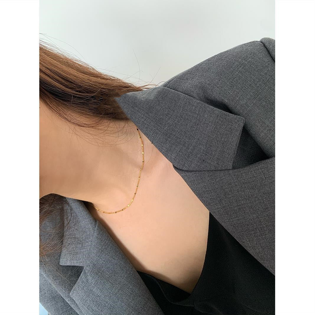 Wholesale S925 Sterling Silver Sparkling Niche Luxury Necklace