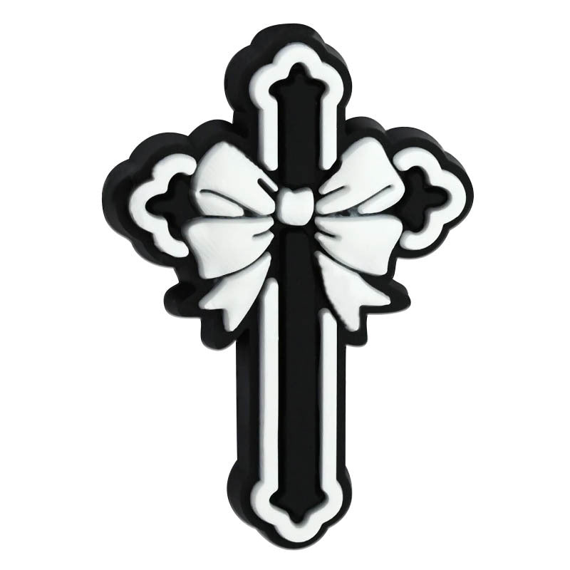 Wholesale Random 100pcs Colorful Bow Cross Focal Beads