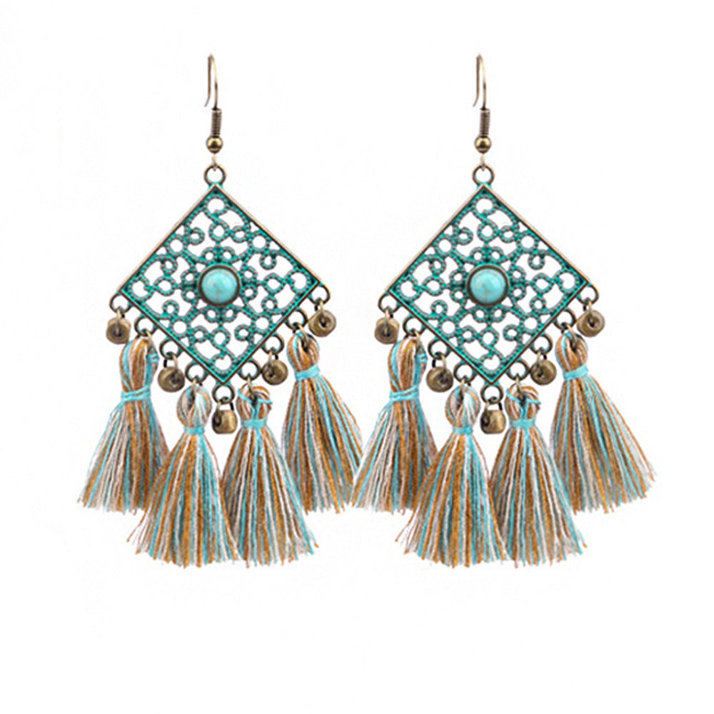 Wholesale Palace Vintage Tassel Earrings Necklace
