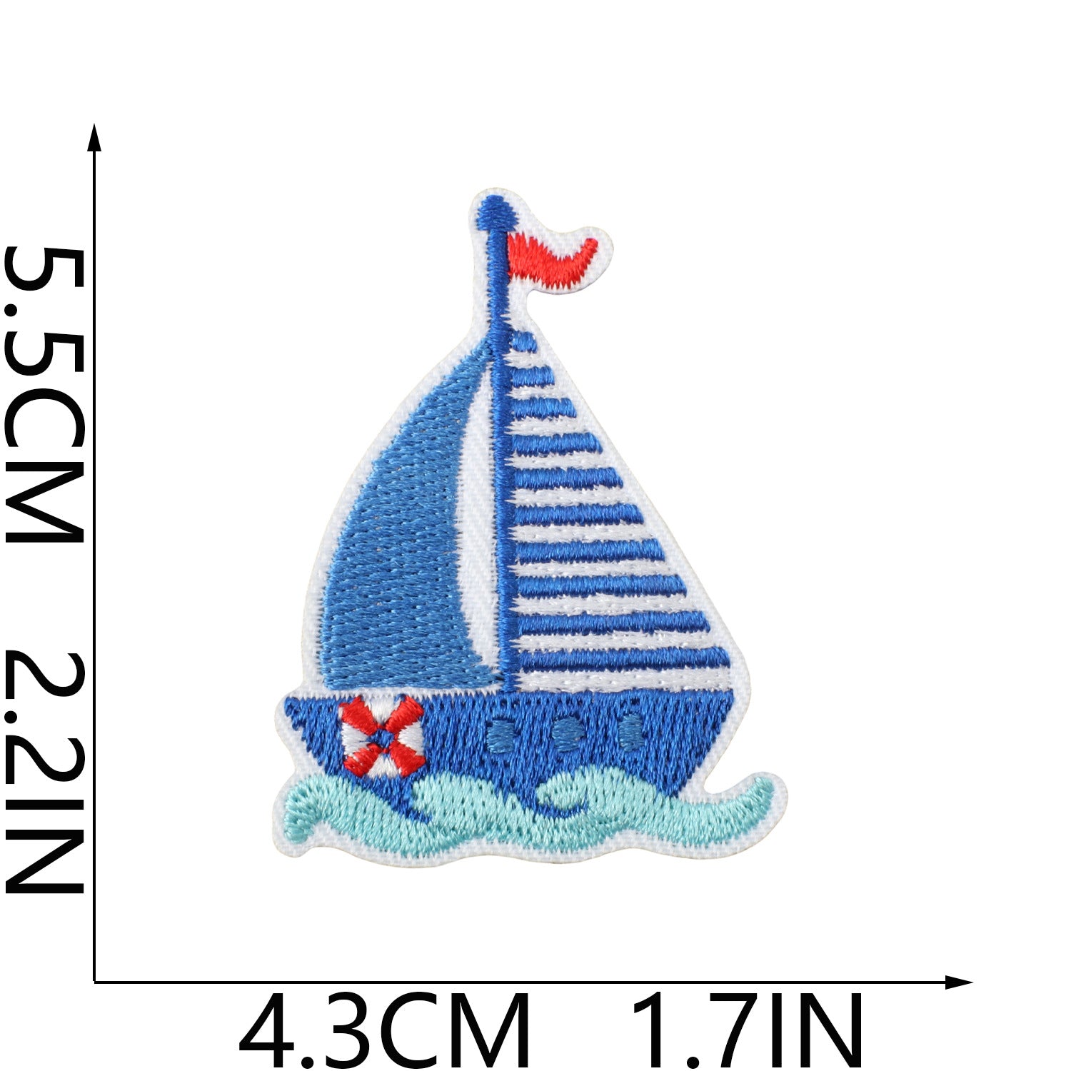 Wholesale Trendy Ocean Party Embroidered Patches For Kids Clothing Cartoon Shark Dolphin Fashion Accessory
