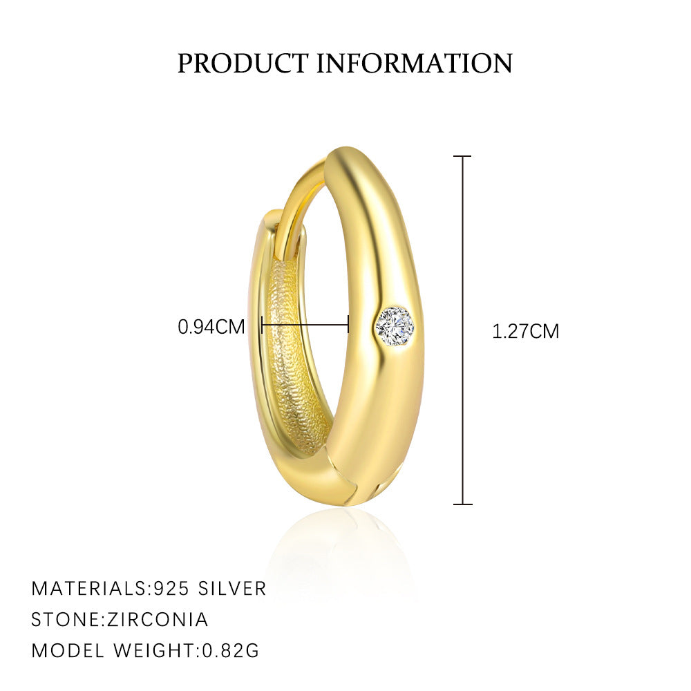 Wholesale Zircon inlaid geometric earrings Ear Studs