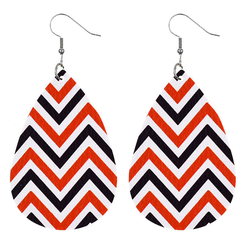 Wholesale Bat Elf Water Drop  Leather Earrings