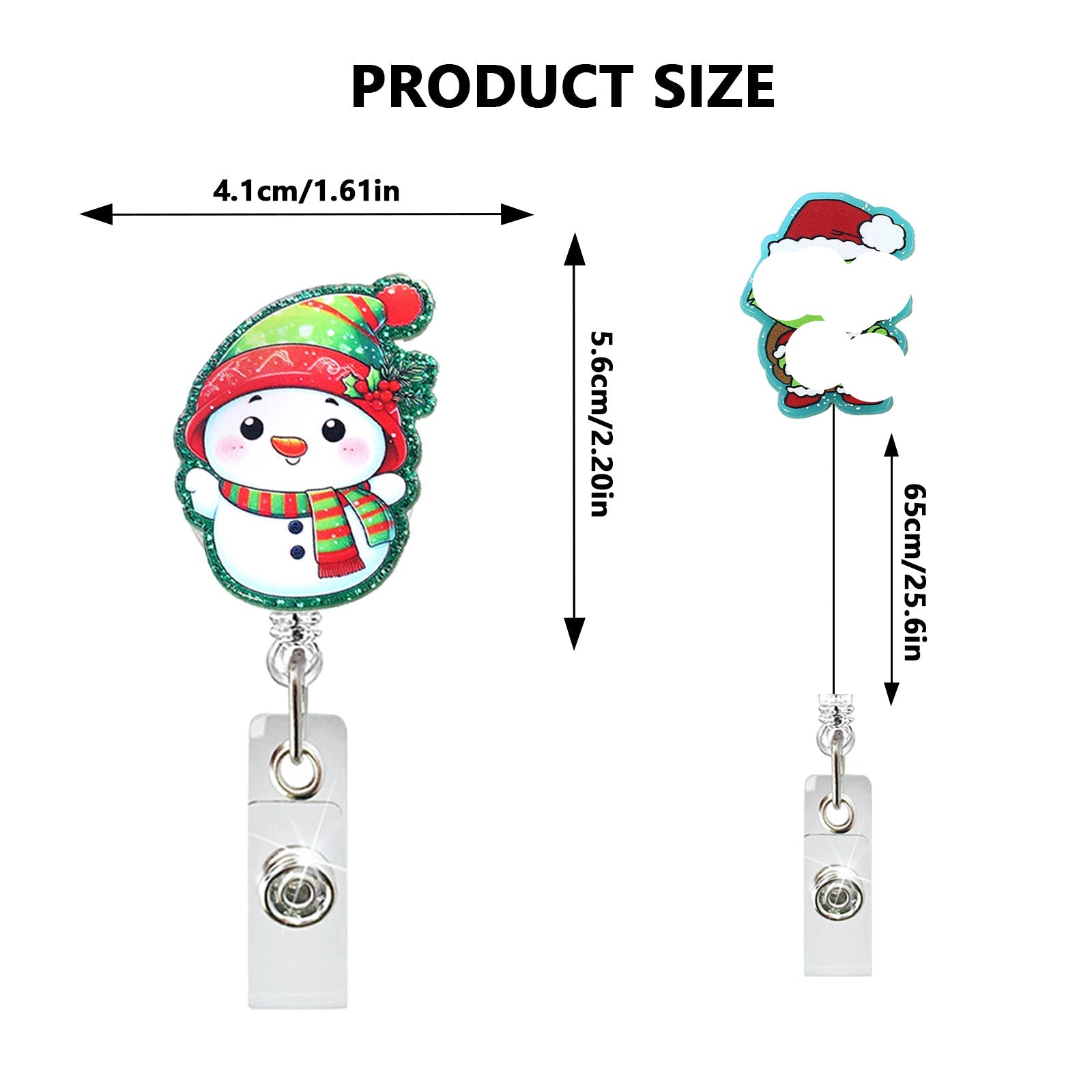 Wholesale Christmas series easy-pull retractable rotating badge