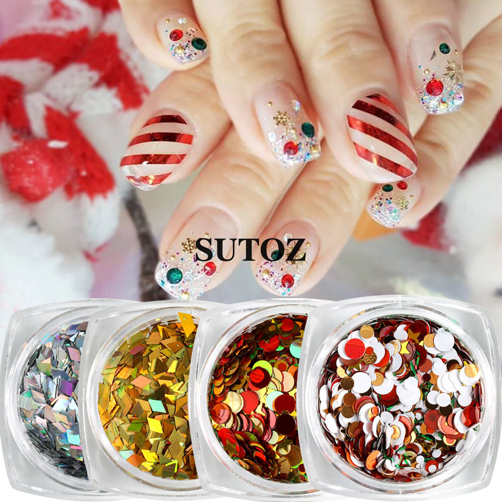 Wholesale Christmas  nail art sequins DIY flash thin sequins