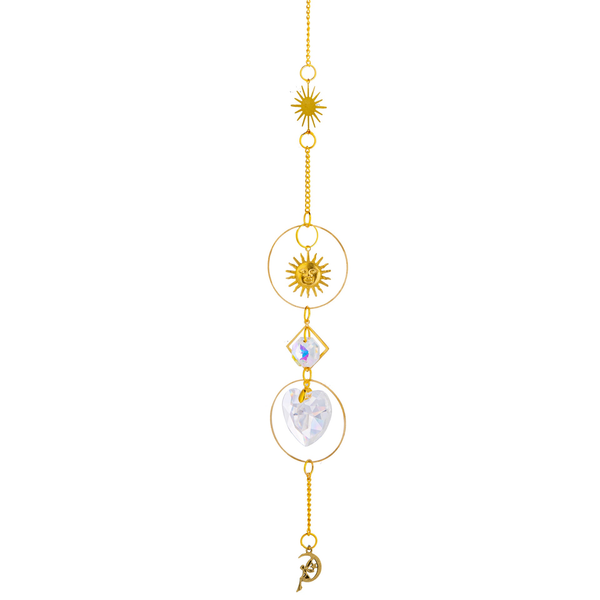 Wholesale Brass Crystal Wind Chime Sun Catcher Prism Ball Decoration