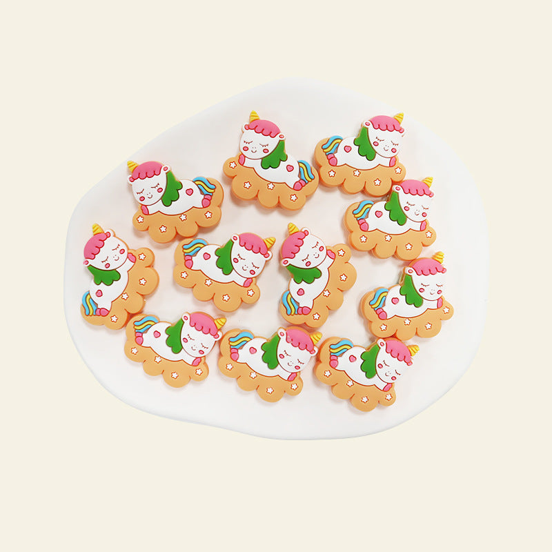 Wholesale 10PCS Unicorn Cartoon Silicone Beads