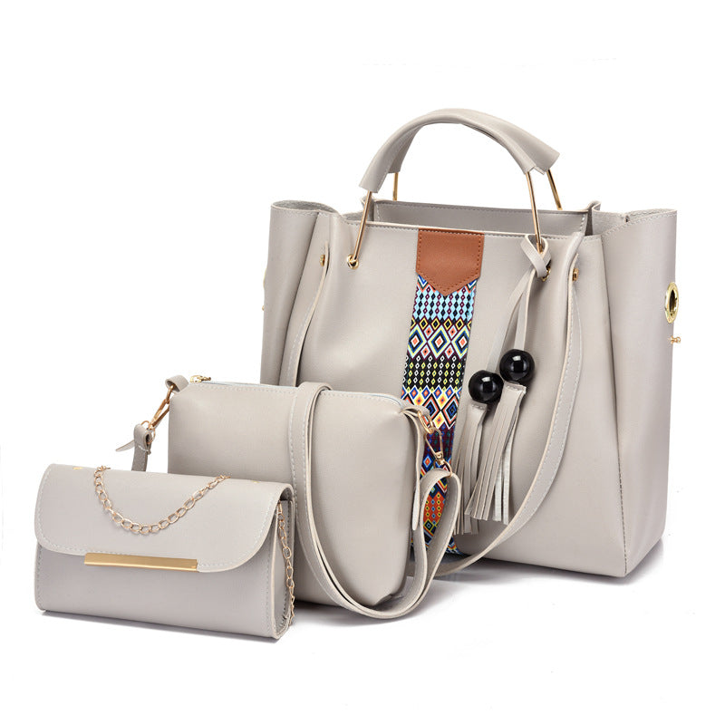 Wholesale PU Mother Bag Three Piece Set