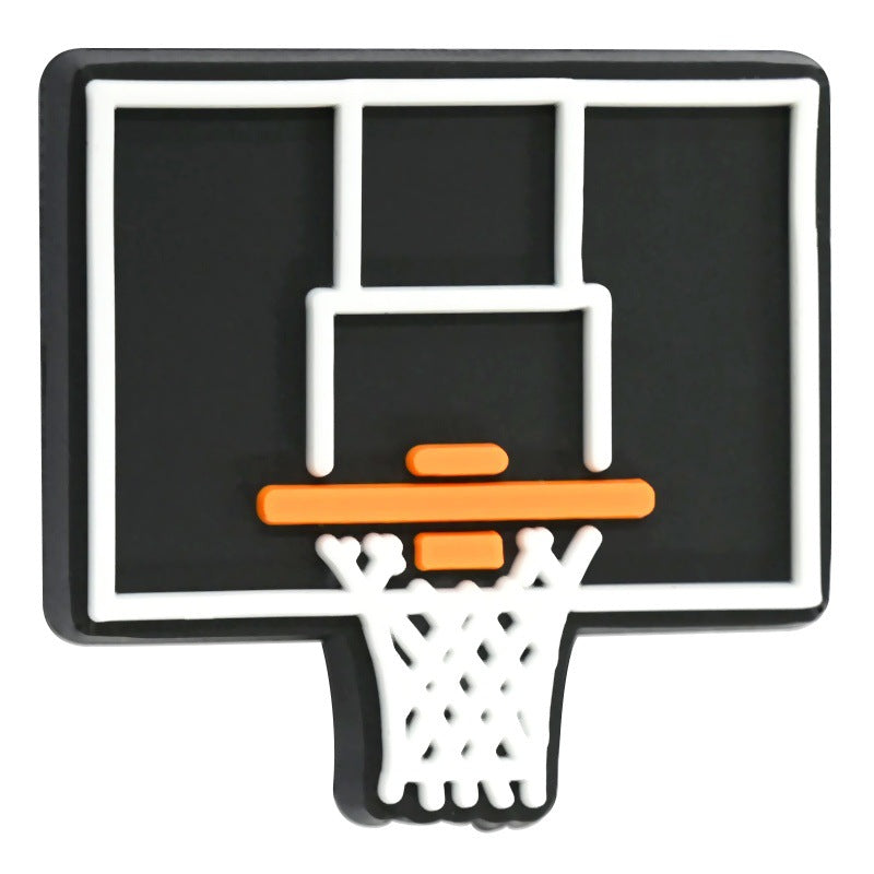 Wholesale Random 100pcs/pack PVC soft rubber perforated beaded accessories for ball sports series   Focal Beads