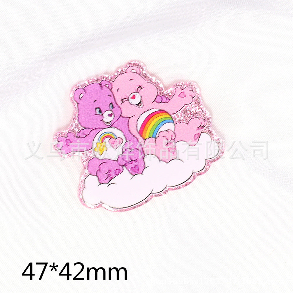 Wholesale 10pcs  Rainbow Acrylic Pin DIY Patch