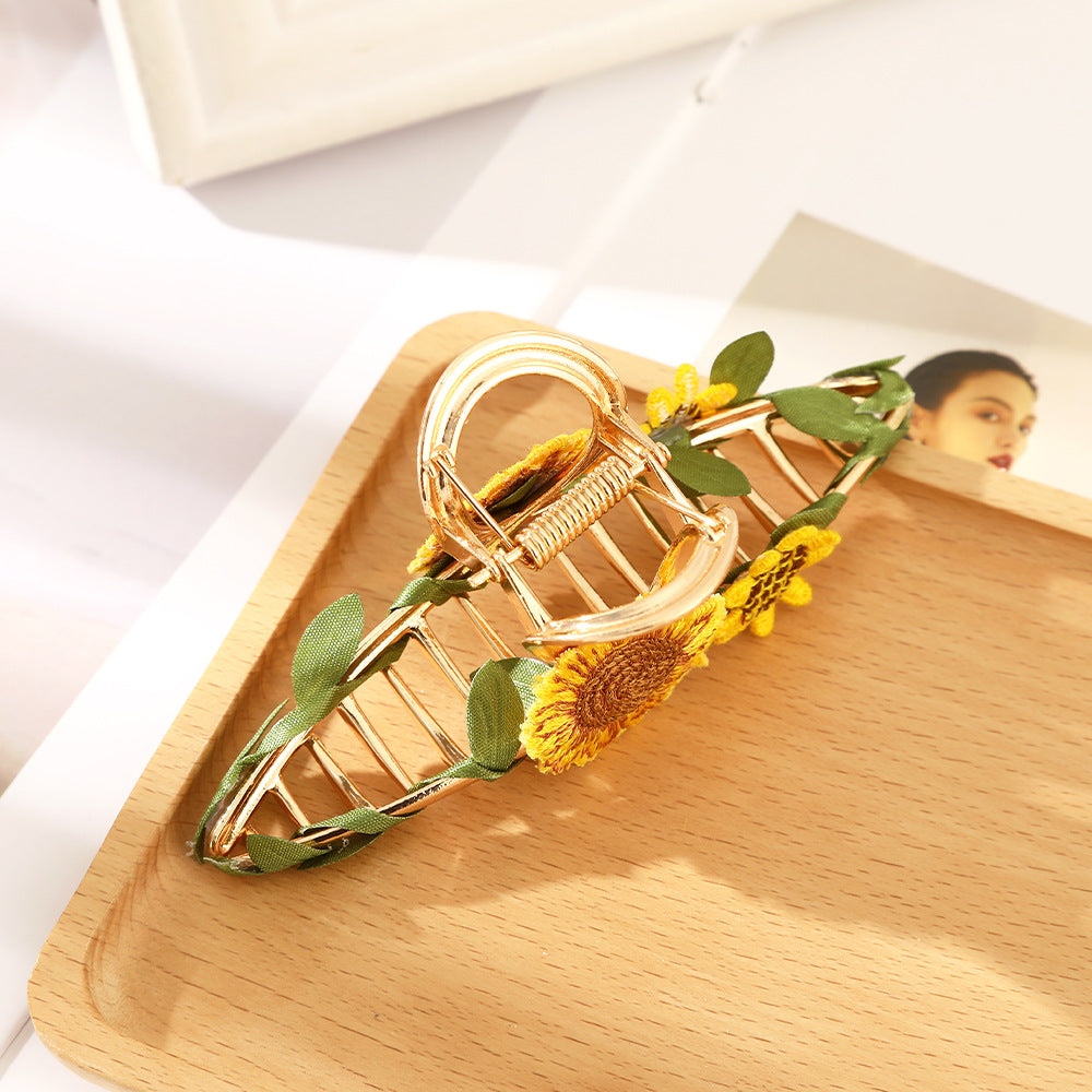Wholesale Sunflower Metal Large Hair Clips