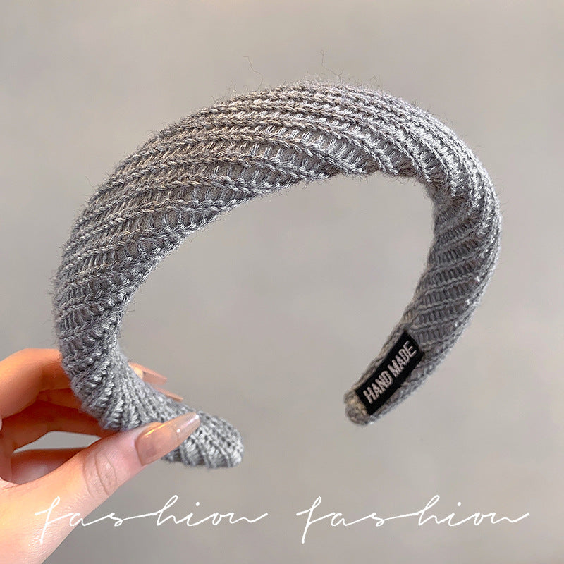 Wholesale Grey wide bow headband