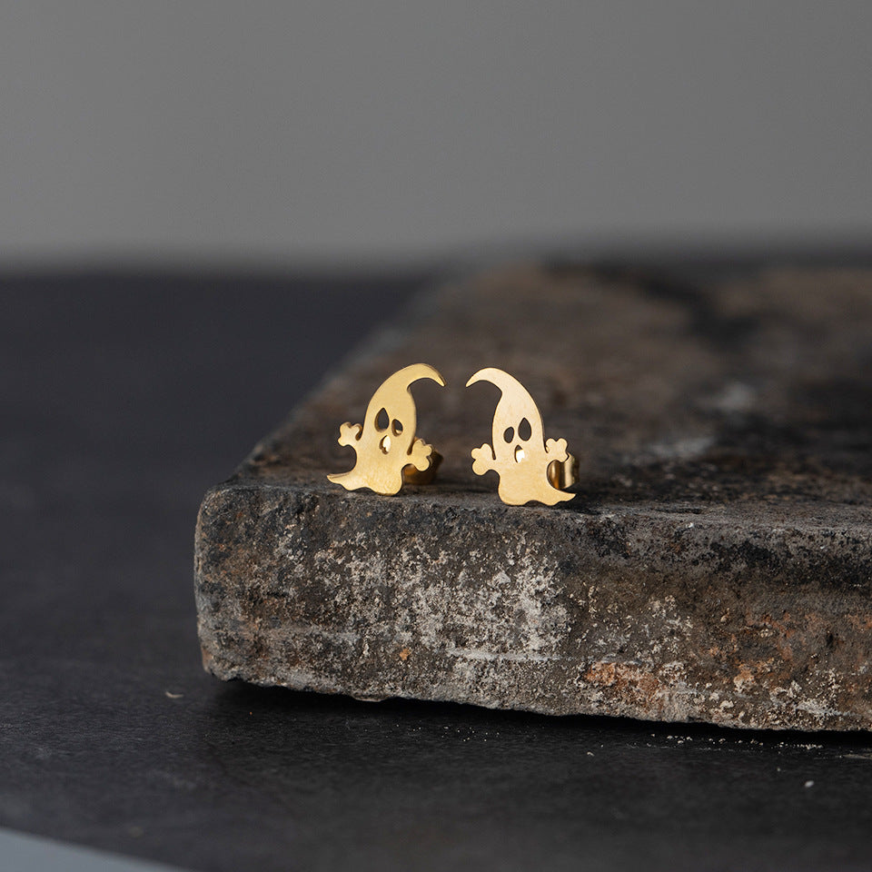 Wholesale Halloween Pumpkin Stainless Steel Earrings