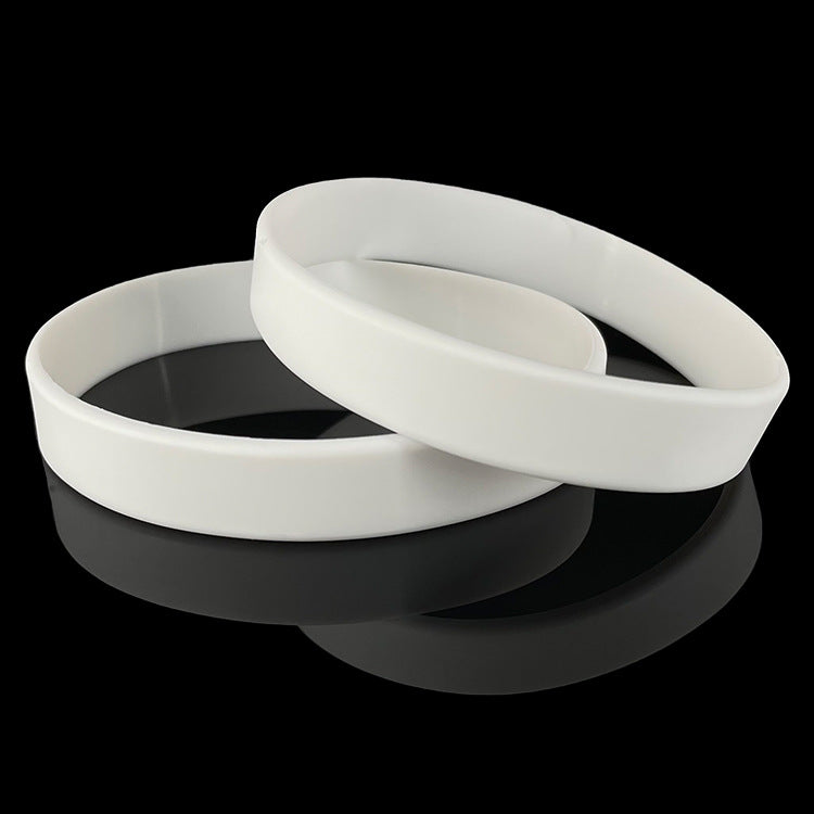 Wholesale 100pcs Sports Bracelets Grouped Printable Engraved Color-filled Rubber Bracelets