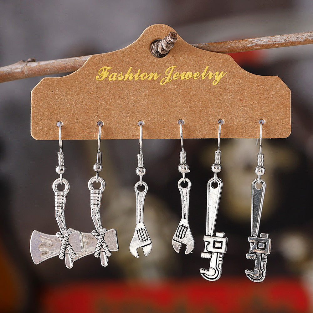 Wholesale  Series Skull Face Earring Set