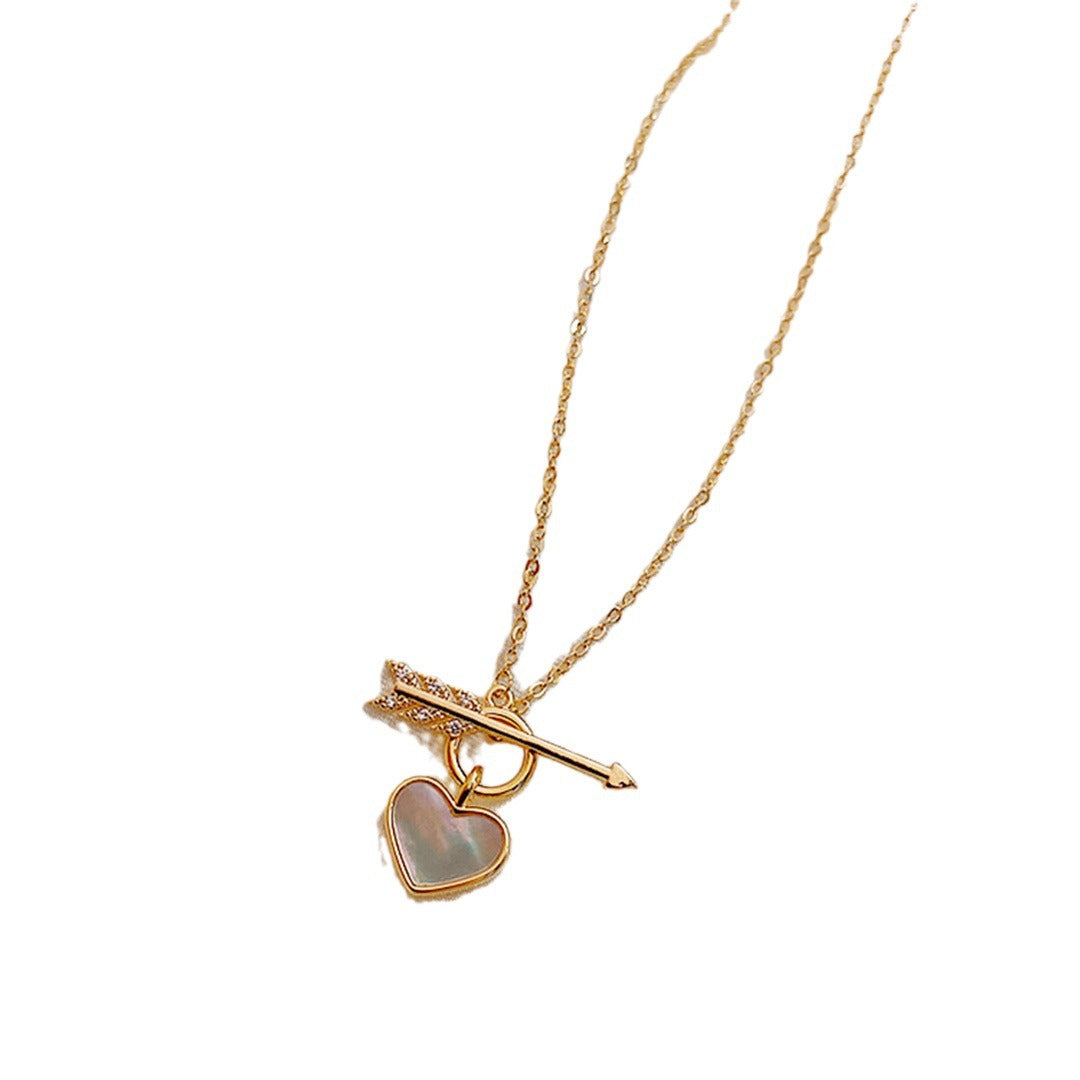 Wholesale Valentine' s Day Cupid' s Arrow Heart Necklace