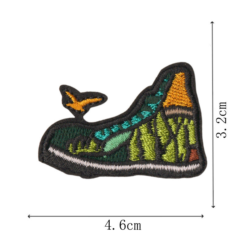 Wholesale 12 Piece Embroidered Patches Iron On Camping Hiking Nature Designs For Shoes Bags Coats