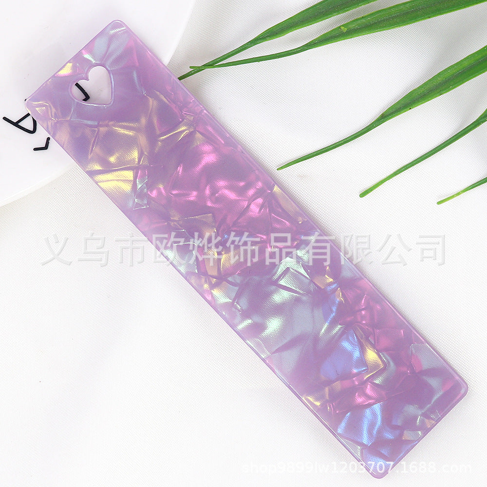 Wholesale 10pcs Texture acrylic peach heart hanging rope bookmark