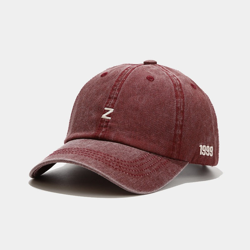 Wholesale Z Letter Embroidered Washed Vintage Baseball Old Big HeadOutdoor Sunshade Cap