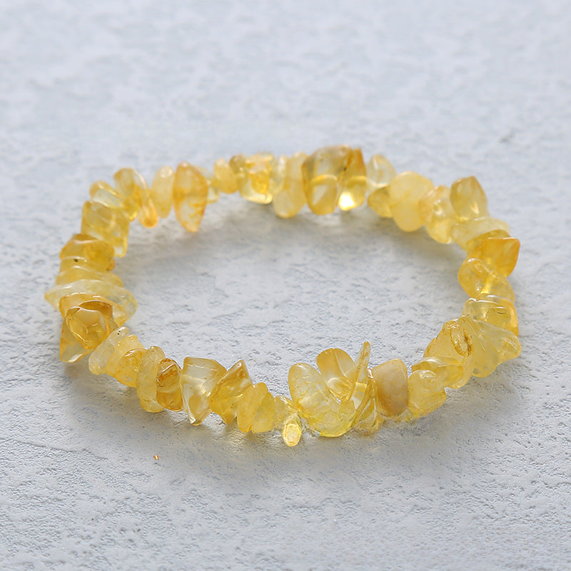 Wholesale 5pcs natural crystal gravel elastic bracelet colorful gravel bracelet